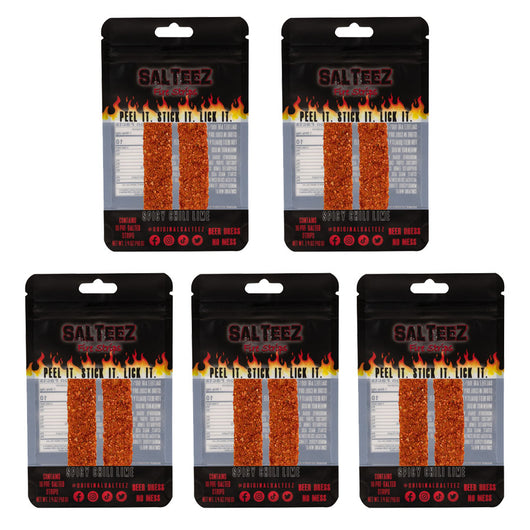 Salteez Beer Salt Strips - Fire Strips - 5 Packs - 50 Total Strips! - FREE SHIPPING!